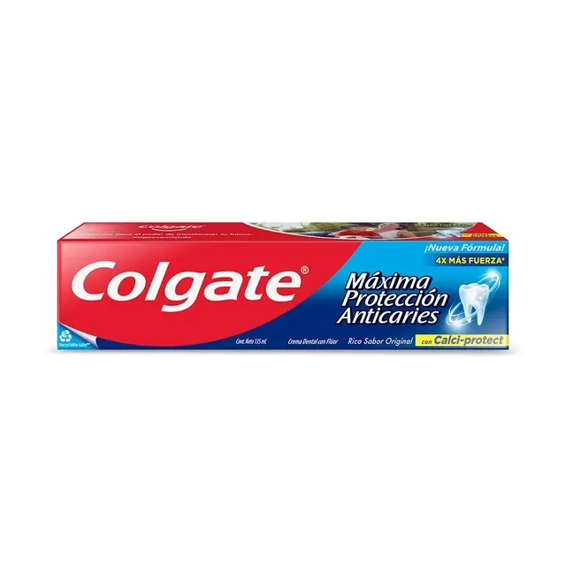 Pasta Dental Colgate Máxima Proteccion Anticaries con Calci-protect 135 ml